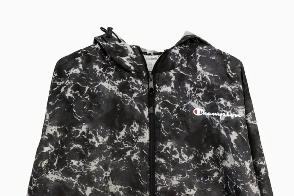 Mens Champion Hooded Windbreaker Jacket Camo
