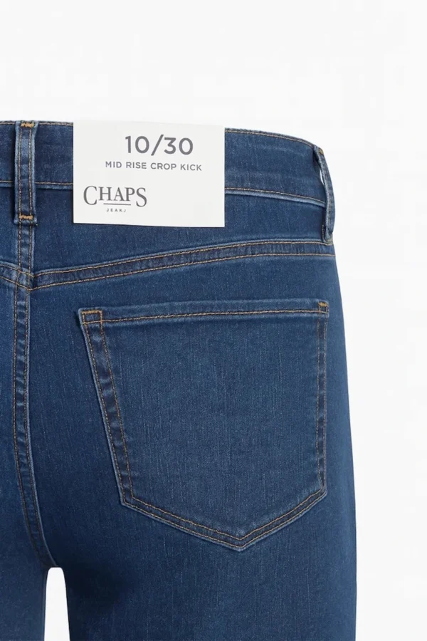 Chaps Women’s Mid Rise Crop Kick Jean – Size 10/30, 26” Inseam