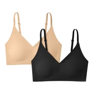 True & Co Women's Wirefree Bra 2-Pack Seamless Comfort - Image 2