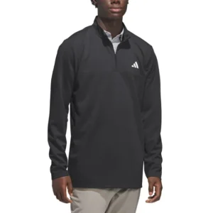 adidas Men’s Quarter Zip Pullover Jacket Regular Fit Zipper Pockets Performance - Image 12