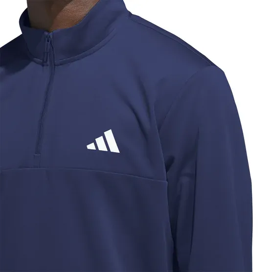 adidas Men’s Quarter Zip Pullover Jacket Regular Fit Zipper Pockets Performance