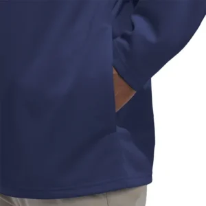 adidas Men’s Quarter Zip Pullover Jacket Regular Fit Zipper Pockets Performance - Image 4