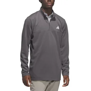 adidas Men’s Quarter Zip Pullover Jacket Regular Fit Zipper Pockets Performance - Image 7