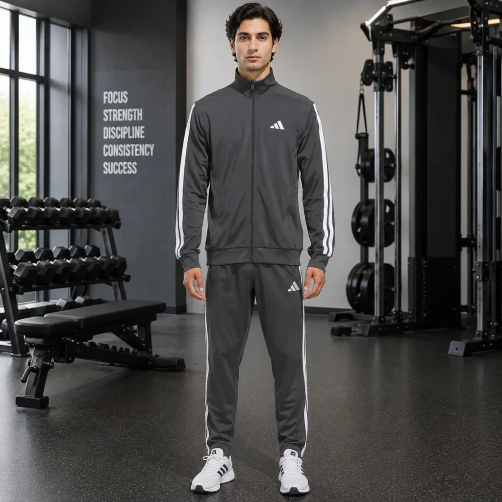 adidas Men’s Tricot Track Jacket Full Zip Athletic Slim Fit