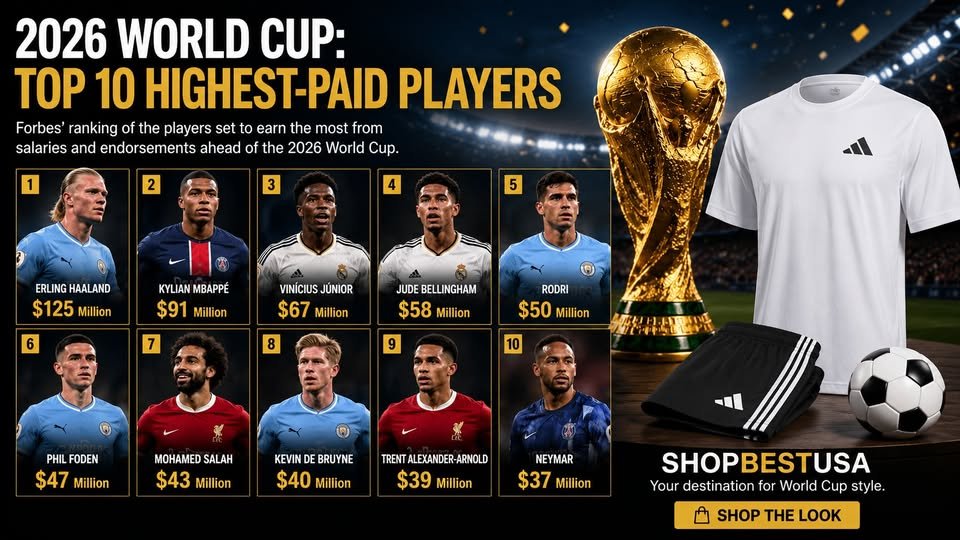 2026 World Cup: Top 10 Highest-Paid Players