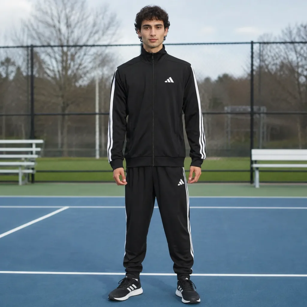 adidas Men’s Tricot Track Jacket Full Zip Athletic Slim Fit