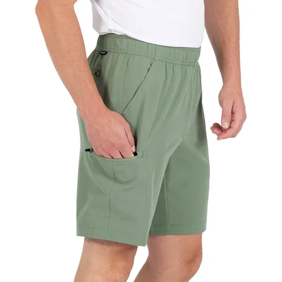 Gerry Men’s Trail Shorts 9" Inseam Pull On Stretch Hiking Zip Pocket Short