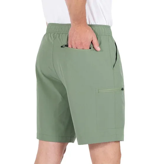 Gerry Men’s Trail Shorts 9" Inseam Pull On Stretch Hiking Zip Pocket Short