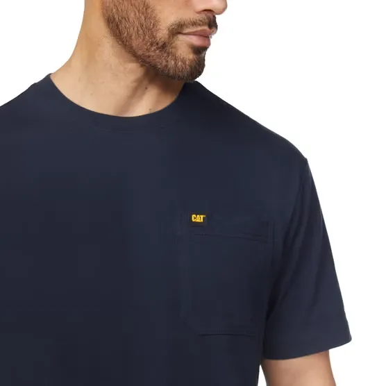CAT Men’s Pocket T-Shirt Short Sleeve New