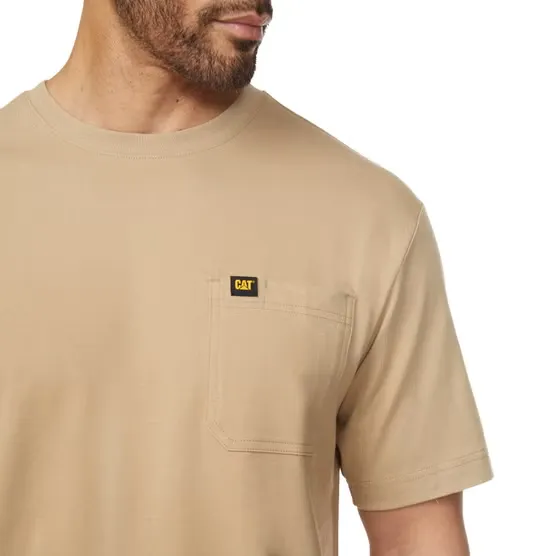 CAT Men’s Pocket T-Shirt Short Sleeve New