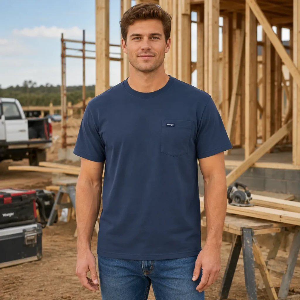 Wrangler Men's Pocket Tee Logo Chest
