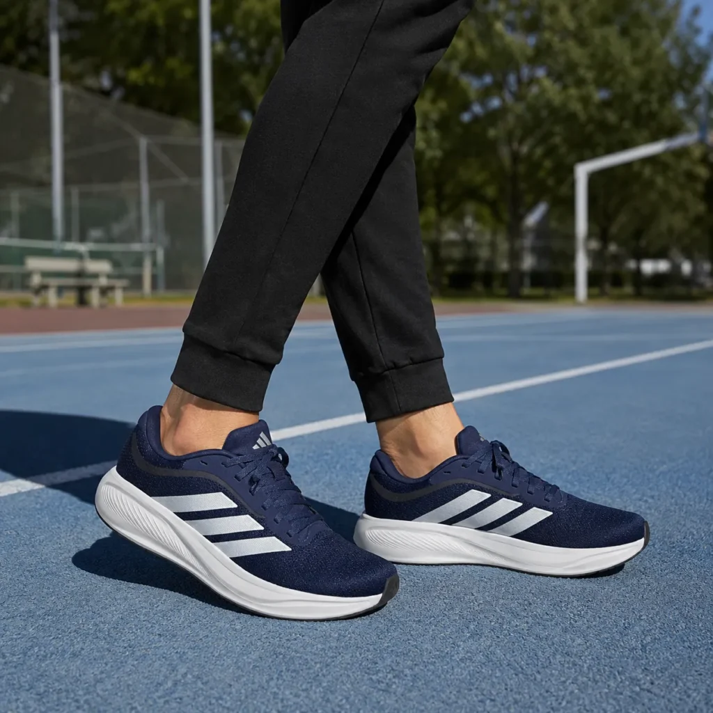 adidas Response Runner 2.0 Mens Black Athletic Running Sneakers