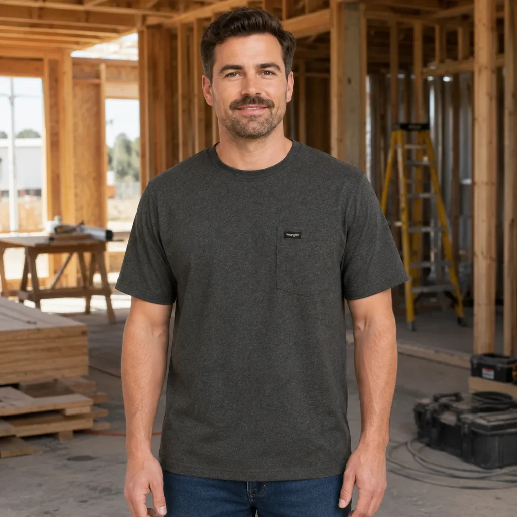 Wrangler Men's Pocket Tee Logo Chest