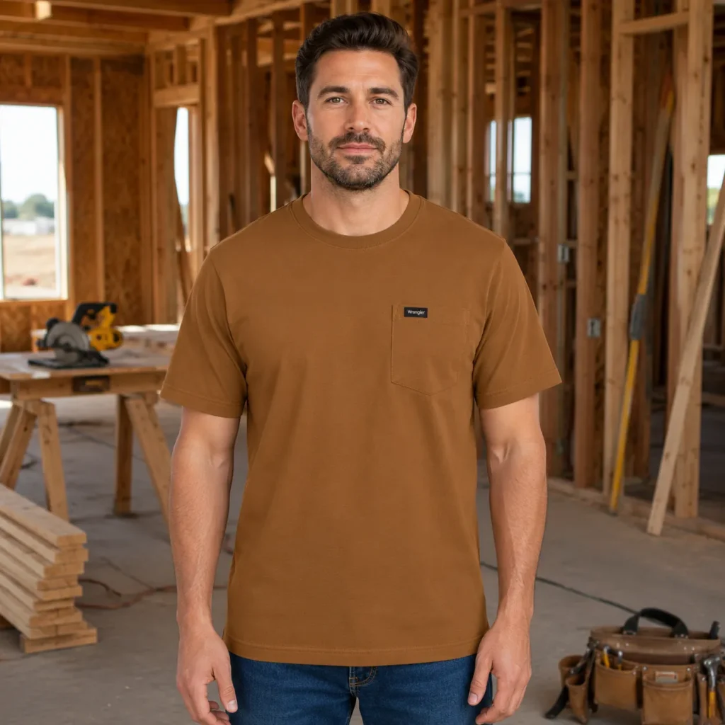 Wrangler Men's Pocket Tee Logo Chest