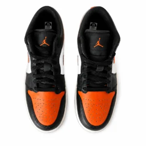 Nike Air Jordan 1 Low Men’s Sneakers Black Orange White - Image 5