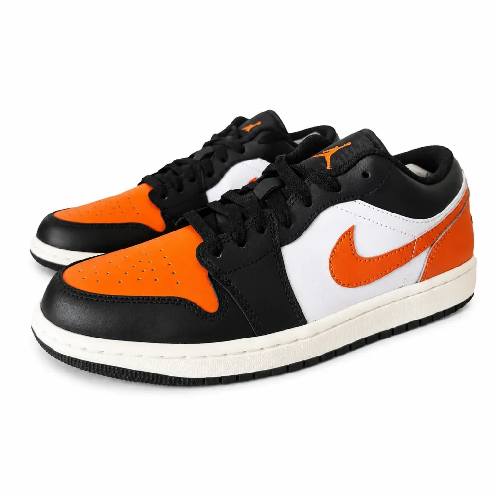 Nike Air Jordan 1 Low Men’s Sneakers Black Orange White