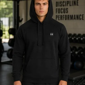 Under Armour Men’s Black Pullover Hoodie - Image 3