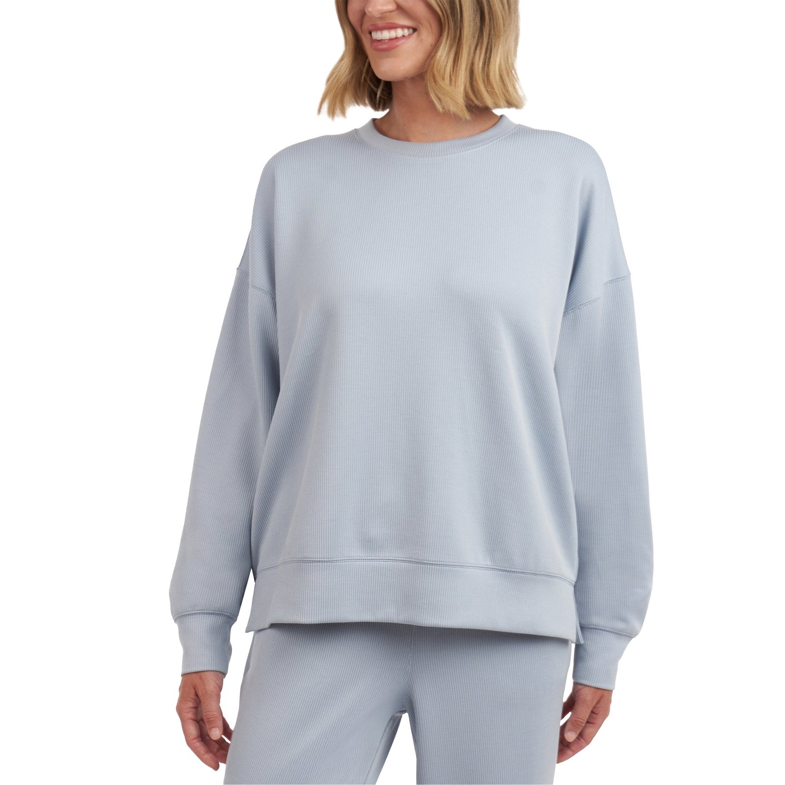 Kirkland Signature Women's Ribbed Crewneck - Relaxed Fit & Heavyweight - Image 10