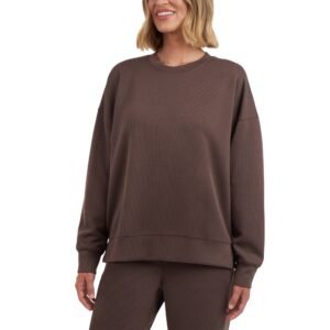Kirkland Signature Women's Ribbed Crewneck - Relaxed Fit & Heavyweight - Image 6