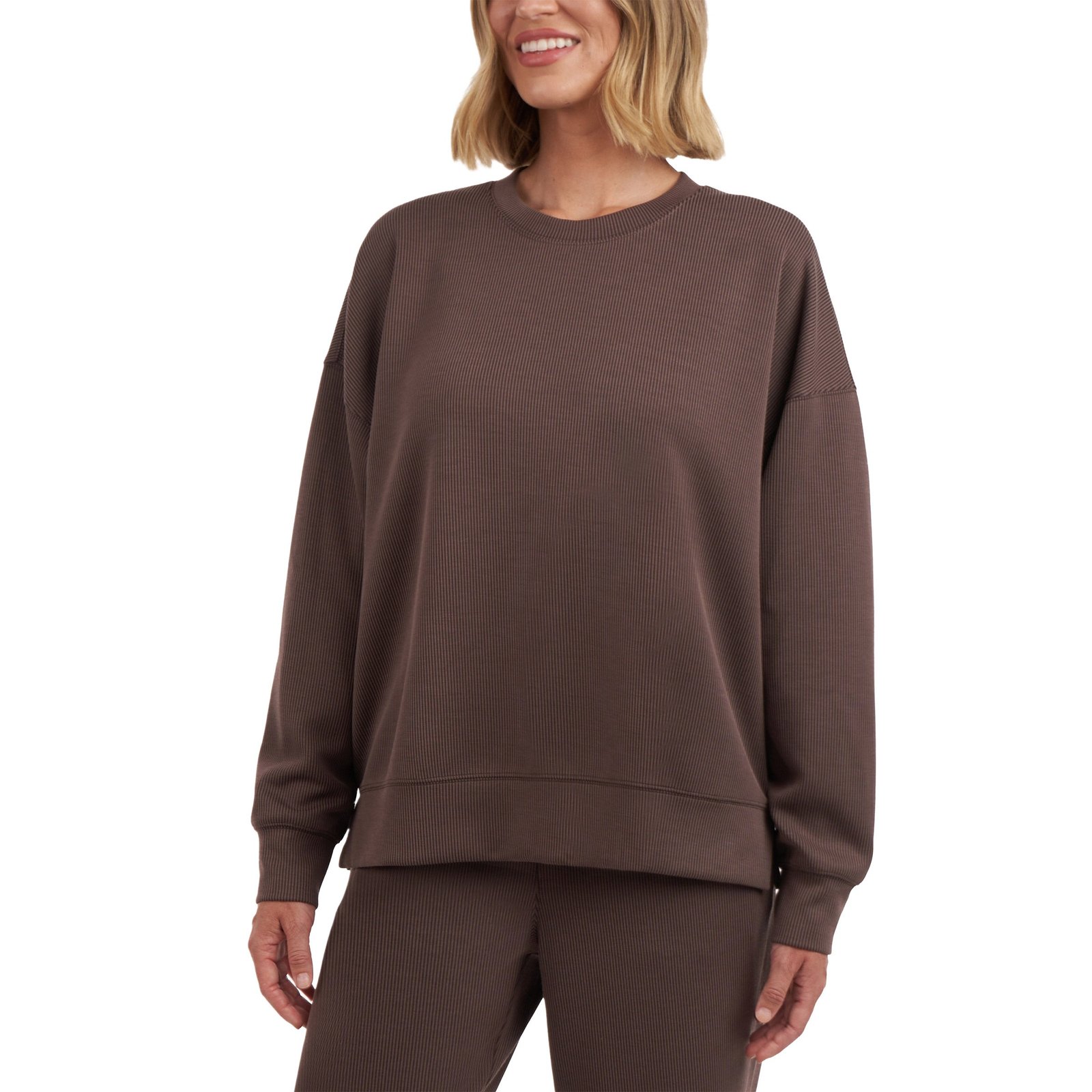 Kirkland Signature Women's Ribbed Crewneck - Relaxed Fit & Heavyweight - Image 6