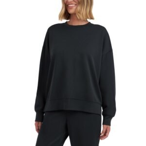 Kirkland Signature Women's Ribbed Crewneck - Relaxed Fit & Heavyweight - Image 2