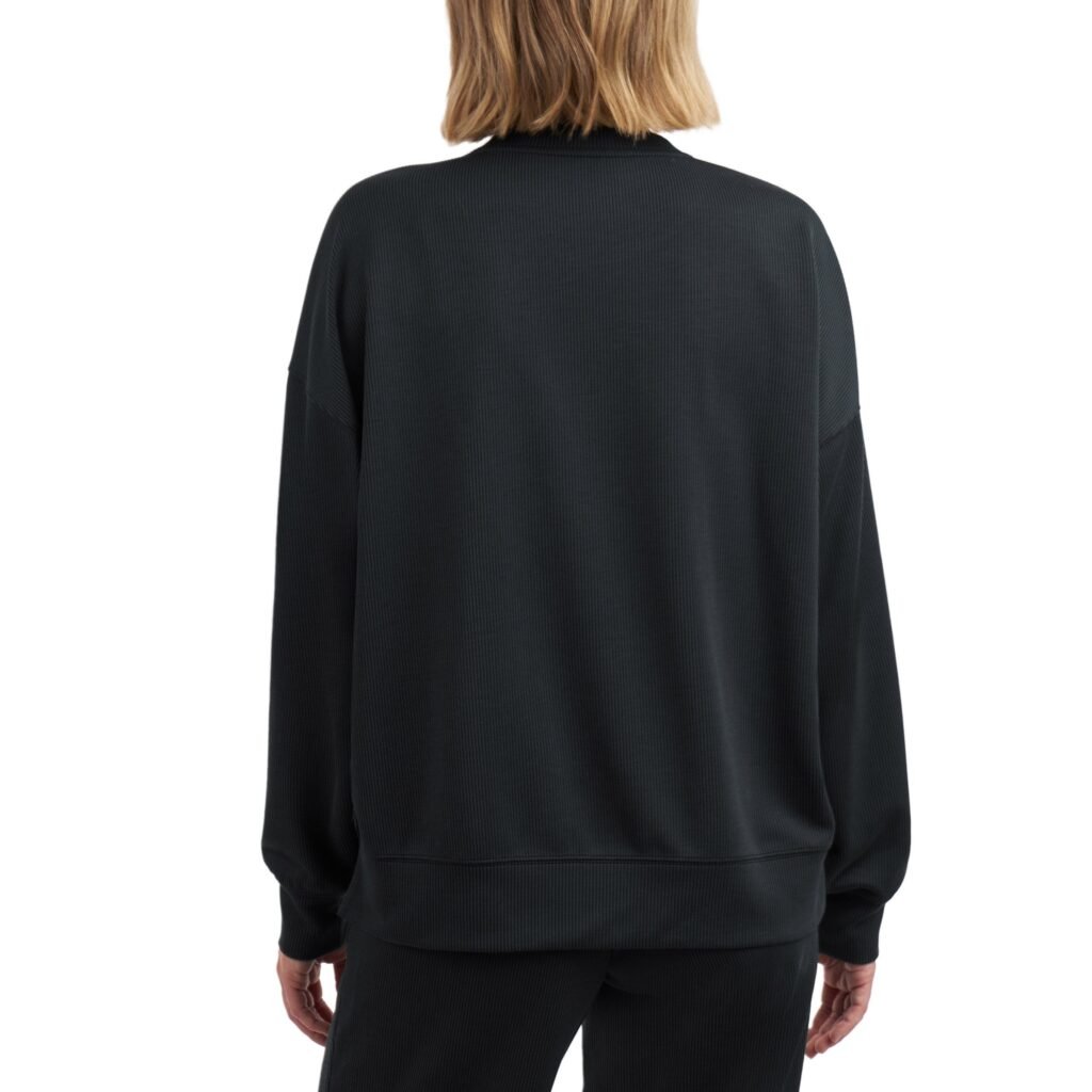 Kirkland Signature Women's Ribbed Crewneck - Relaxed Fit & Heavyweight