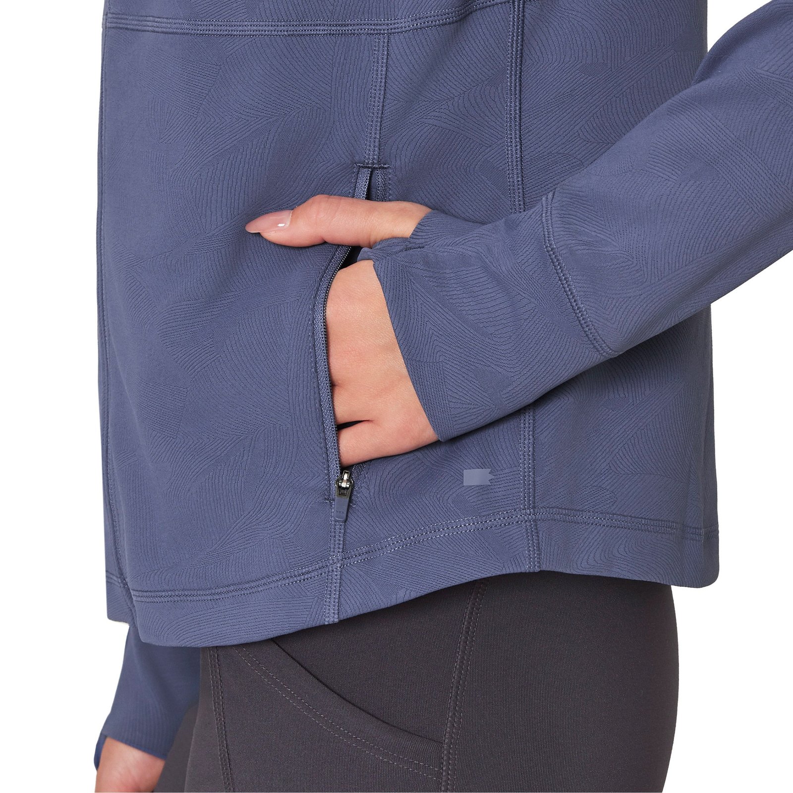 Mondetta Women's Full-Zip Jacquard - Comfortable and Stylish Outerwear - Image 3