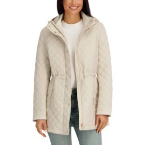 Kenneth Cole Women's Quilted Jacket - Lightweight with Adjustable Hood - Image 2