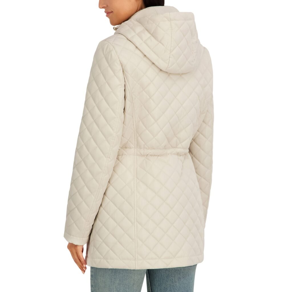 Kenneth Cole Women's Quilted Jacket - Lightweight with Adjustable Hood