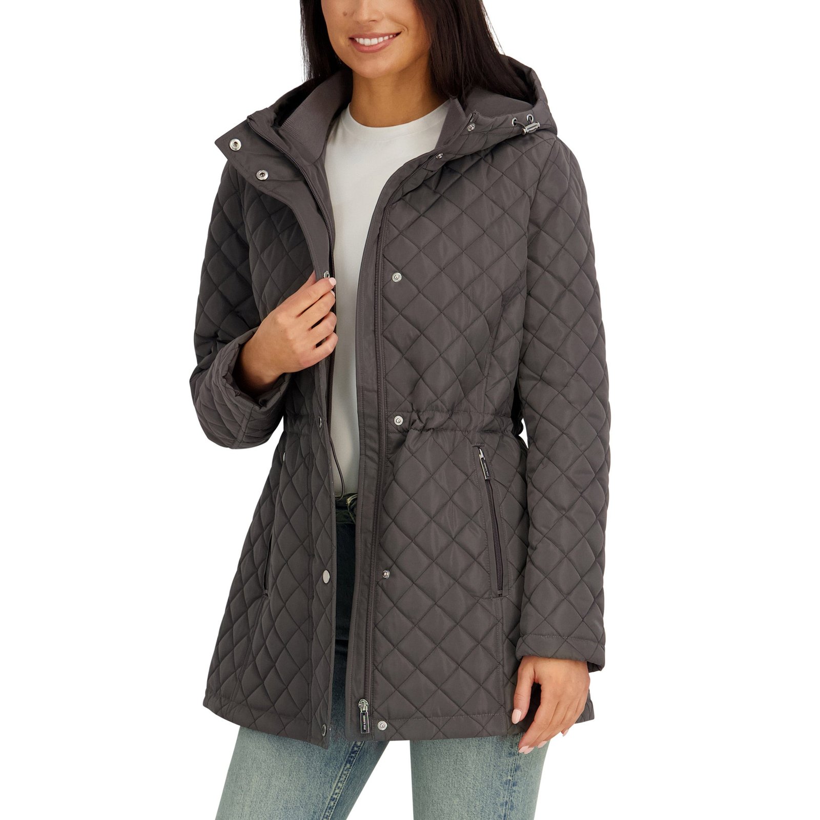 Kenneth Cole Women's Quilted Jacket - Lightweight with Adjustable Hood - Image 7