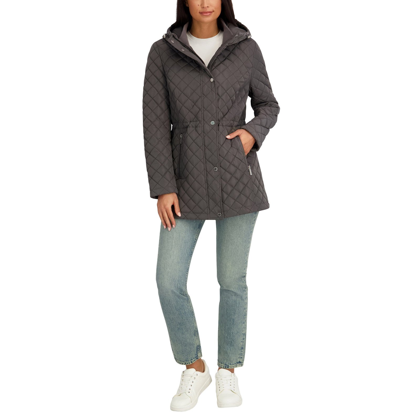 Kenneth Cole Women's Quilted Jacket - Lightweight with Adjustable Hood - Image 9
