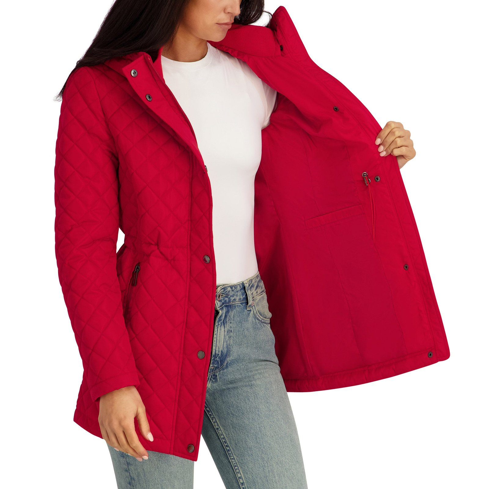 Kenneth Cole Women's Quilted Jacket - Lightweight with Adjustable Hood - Image 13
