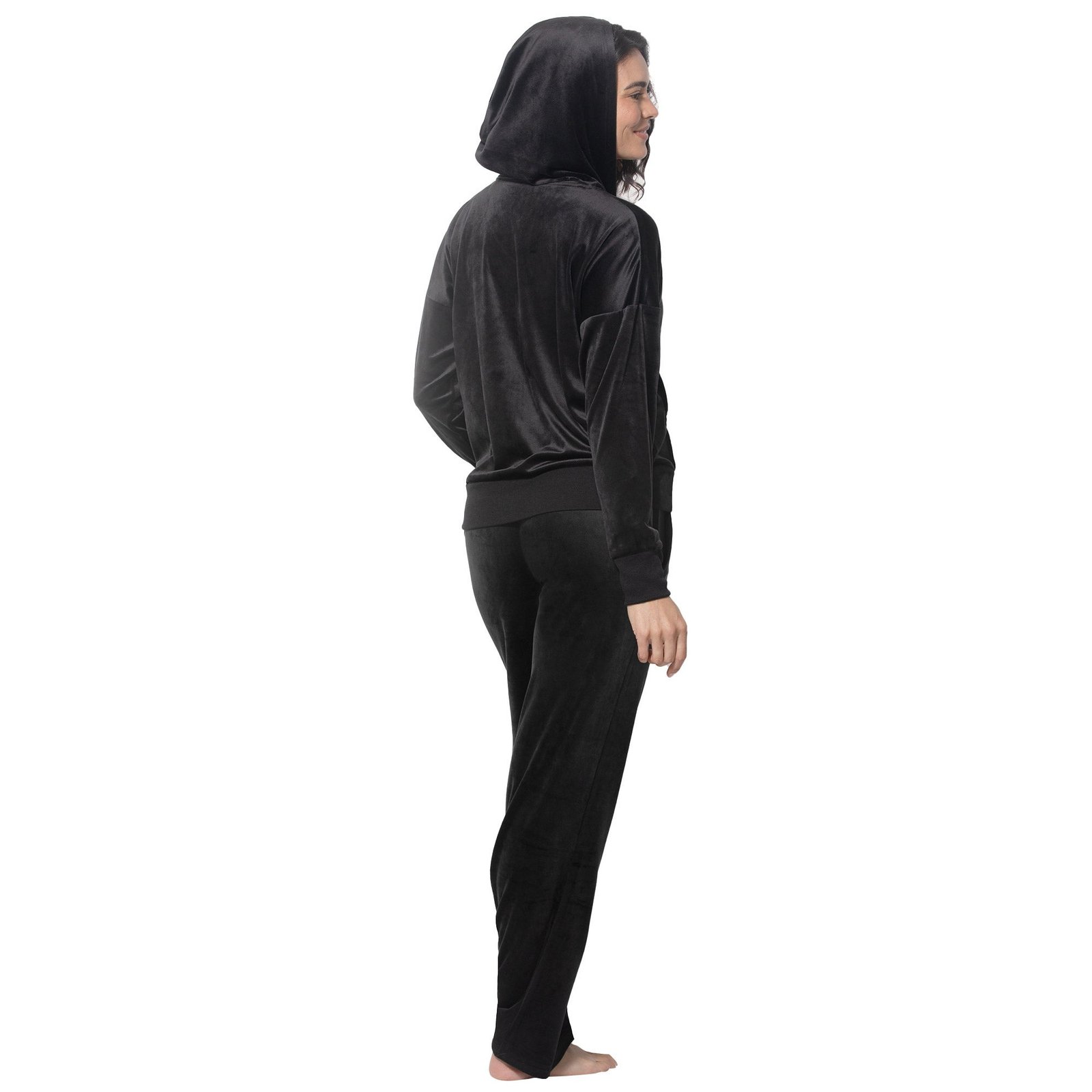 Felina Women's Track Suit - Velour Full-Zip Hoodie and Open Bottom Pant - Image 14