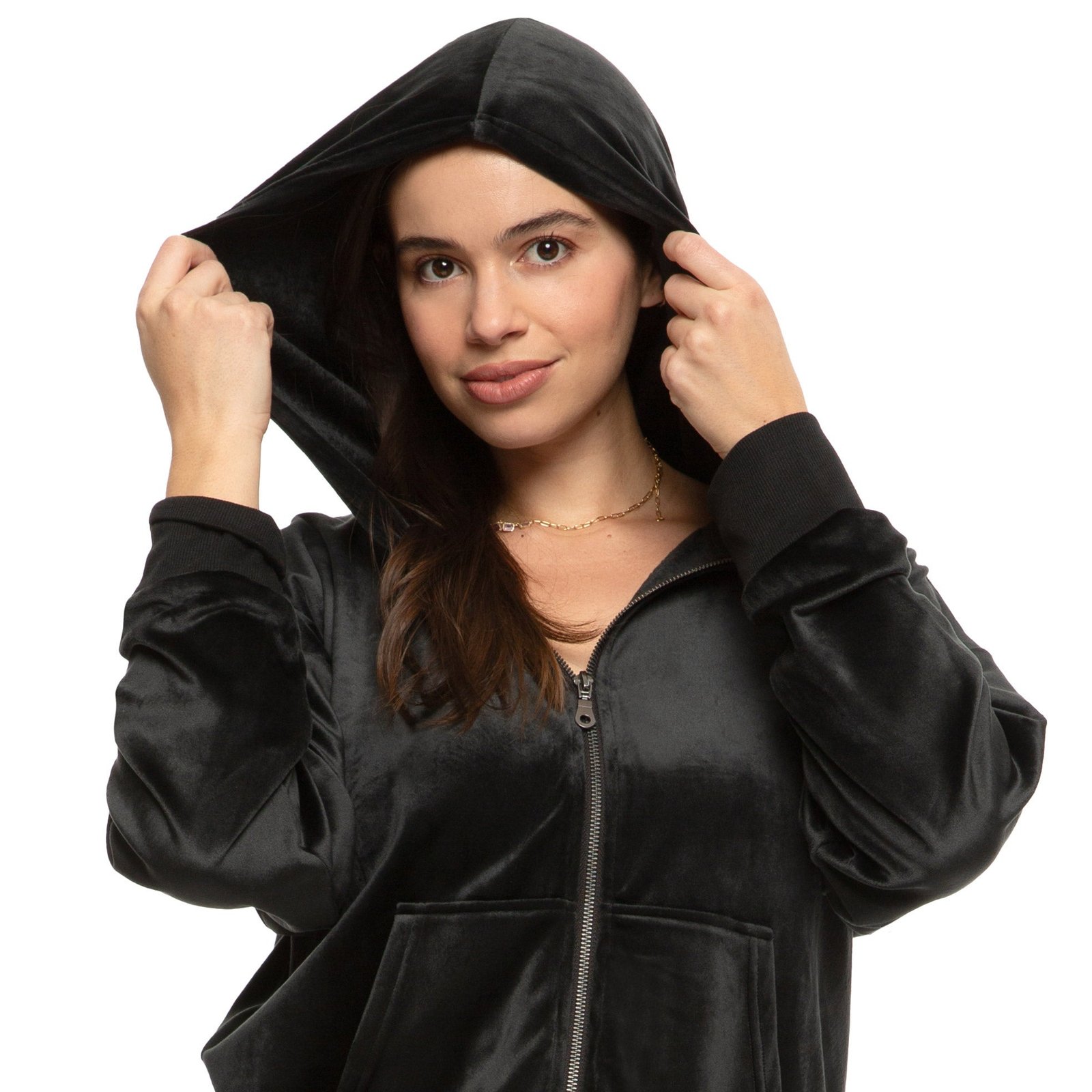 Felina Women's Track Suit - Velour Full-Zip Hoodie and Open Bottom Pant - Image 17