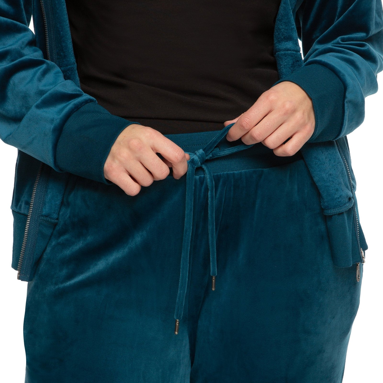 Felina Women's Track Suit - Velour Full-Zip Hoodie and Open Bottom Pant - Image 6