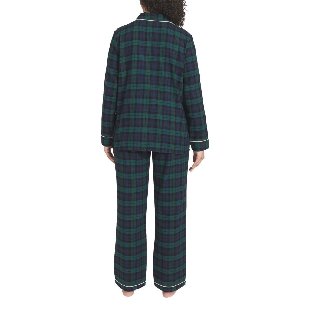 Lands' End Women's Pajama Set - 2-Piece Cotton Flannel