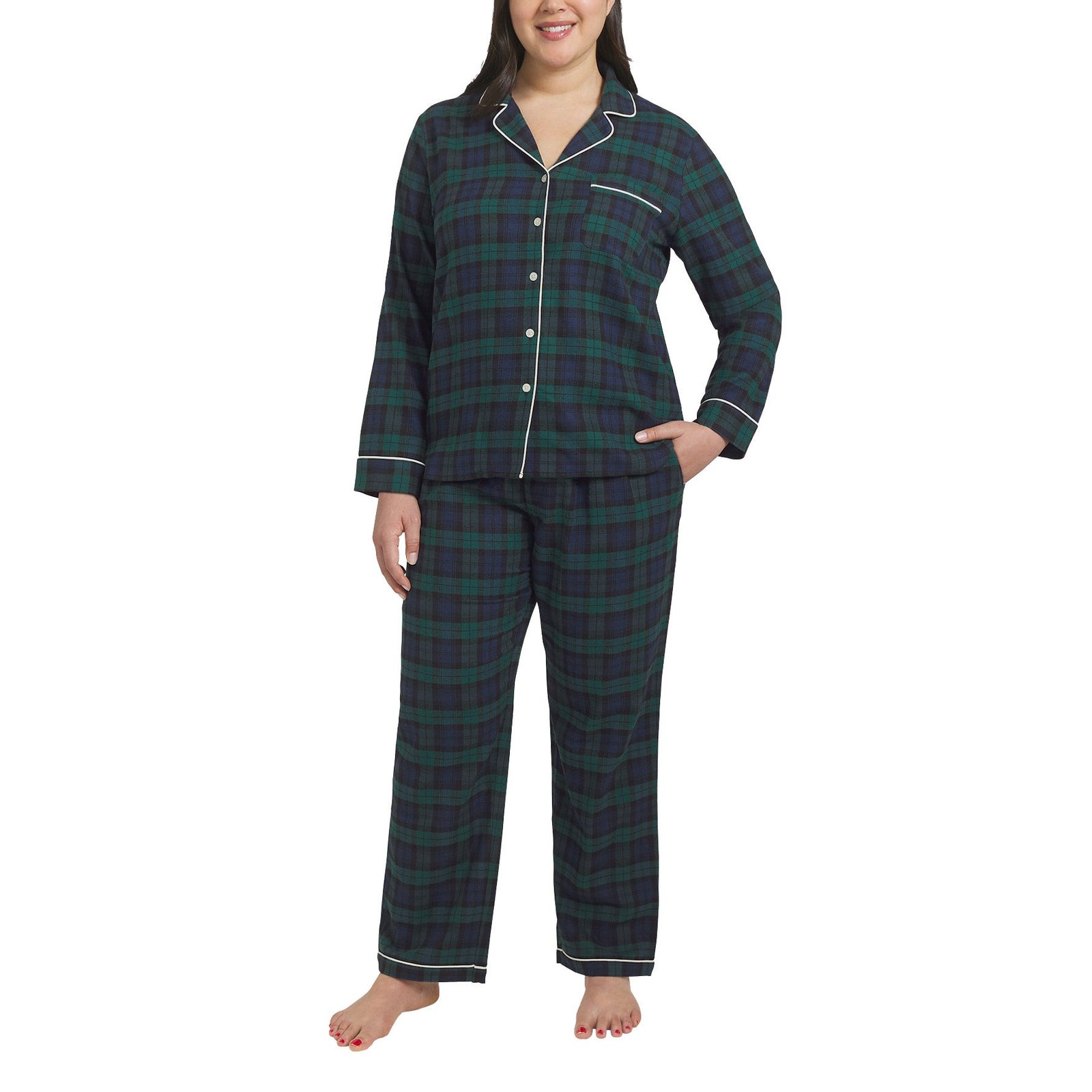 Lands' End Women's Pajama Set - 2-Piece Cotton Flannel - Image 16