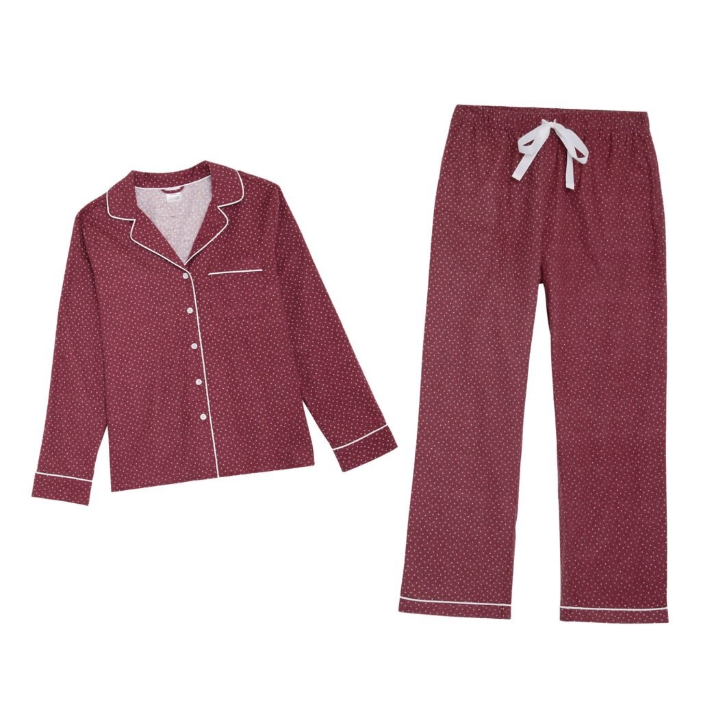 Lands' End Women's Pajama Set - 2-Piece Cotton Flannel