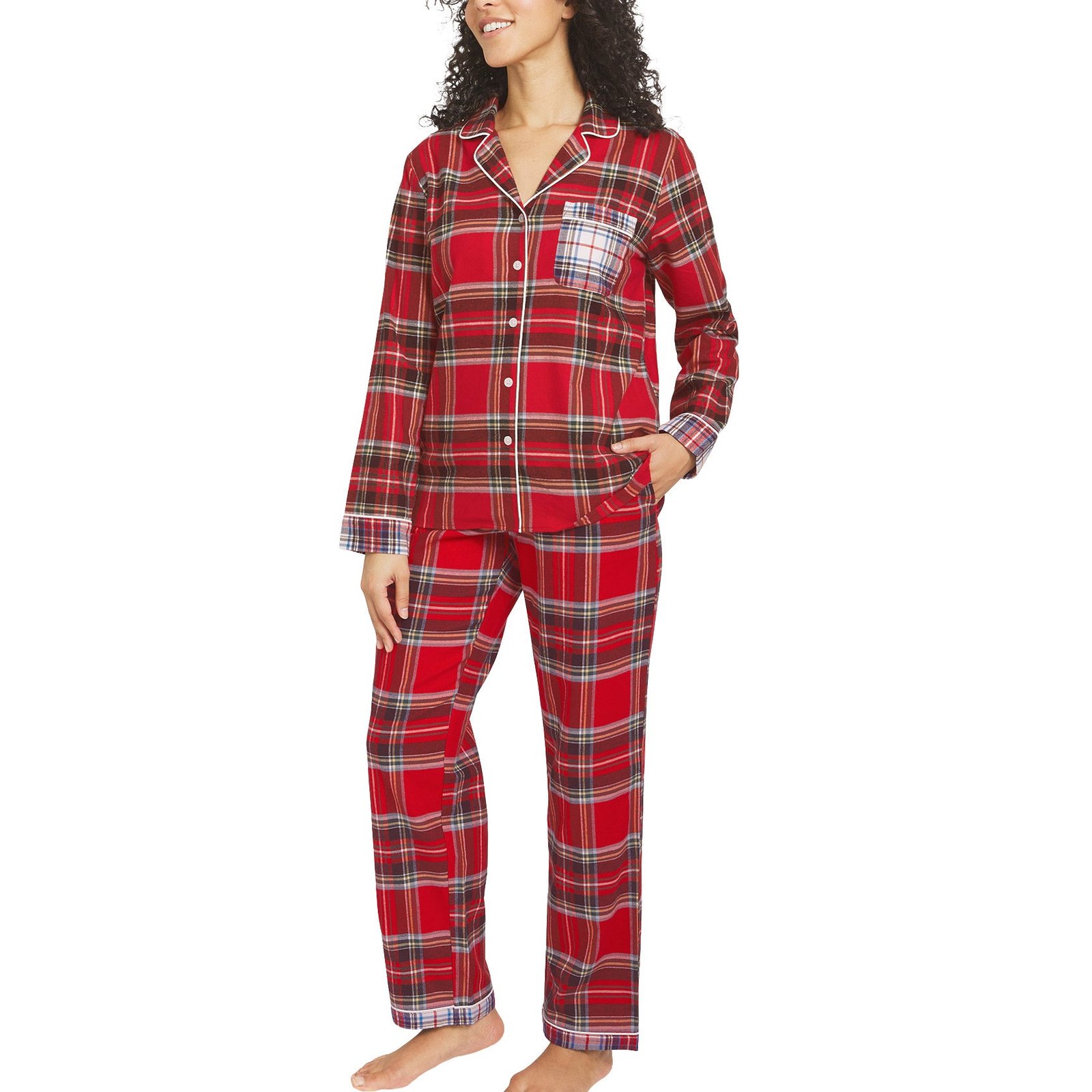 Lands' End Women's Pajama Set - 2-Piece Cotton Flannel - Image 2