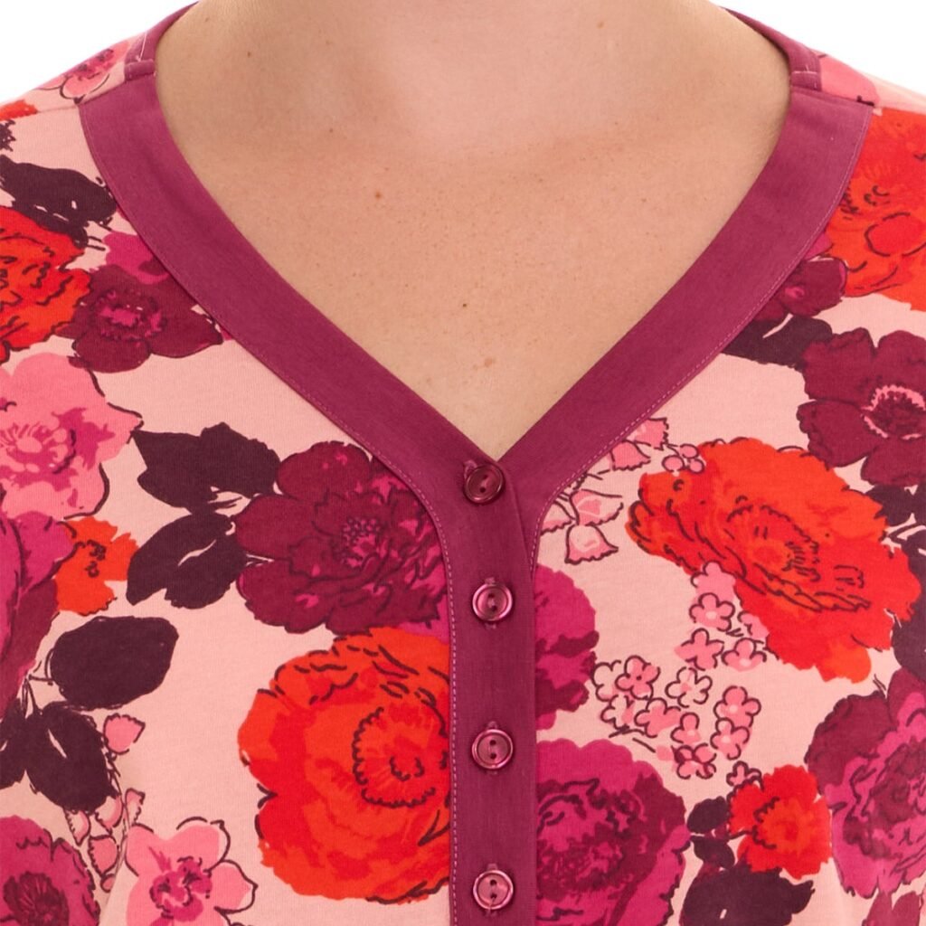 Vera Bradley Women's Cotton PJ Set - Henley Collar & Jogger Style