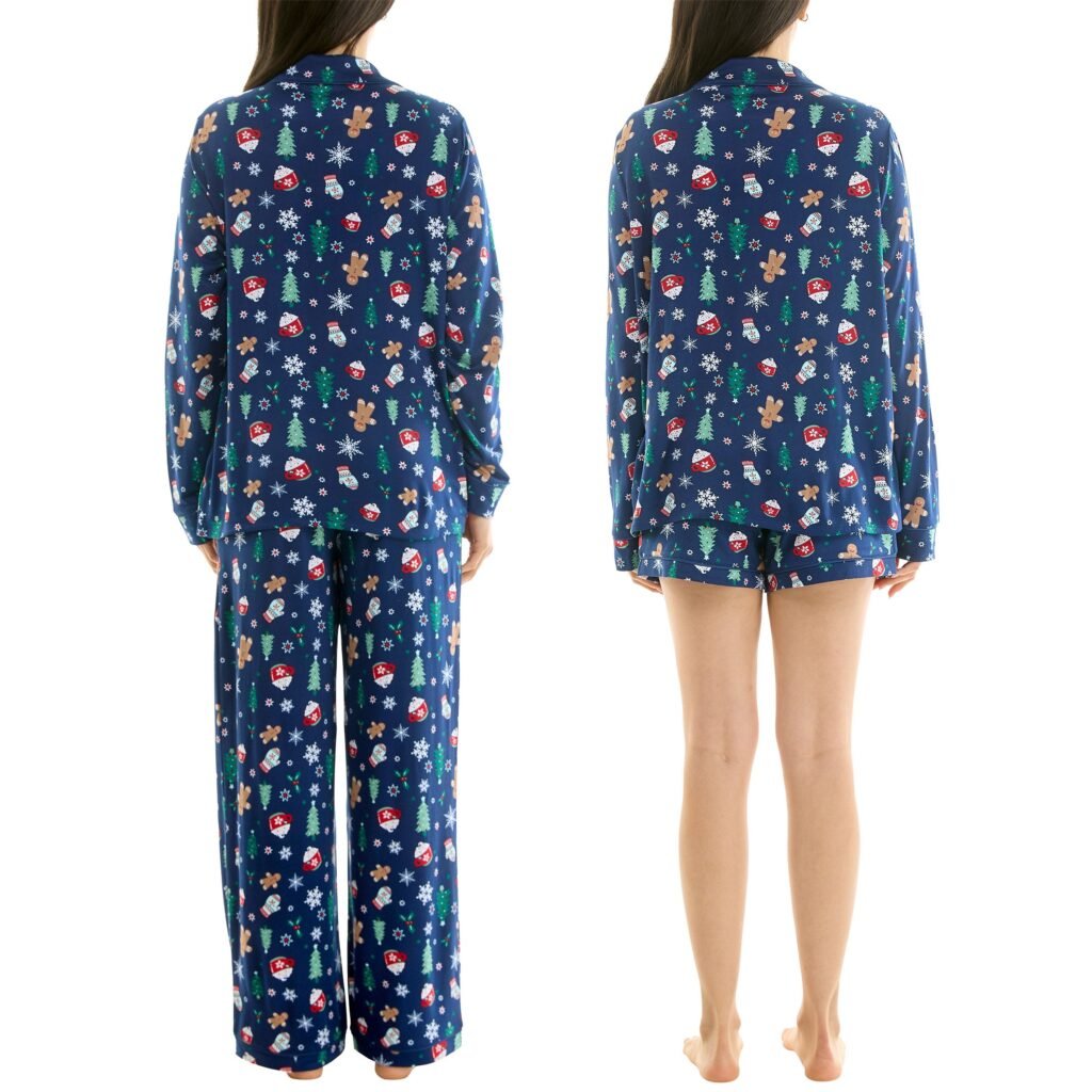 Jaclyn Women's PJ Set - 3-Piece Notch Collar Sleepwear