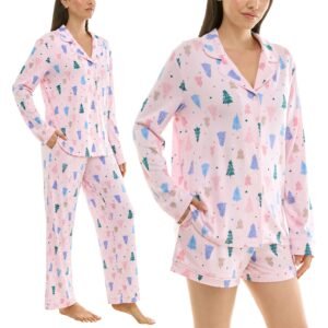 Jaclyn Women's PJ Set - 3-Piece Notch Collar Sleepwear - Image 2