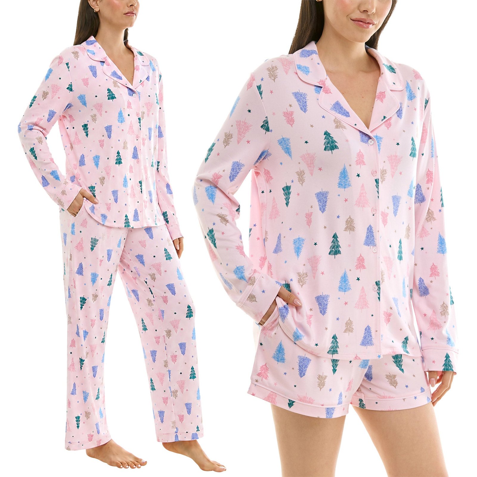 Jaclyn Women's PJ Set - 3-Piece Notch Collar Sleepwear - Image 2