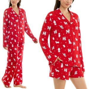 Jaclyn Women's PJ Set - 3-Piece Notch Collar Sleepwear - Image 8