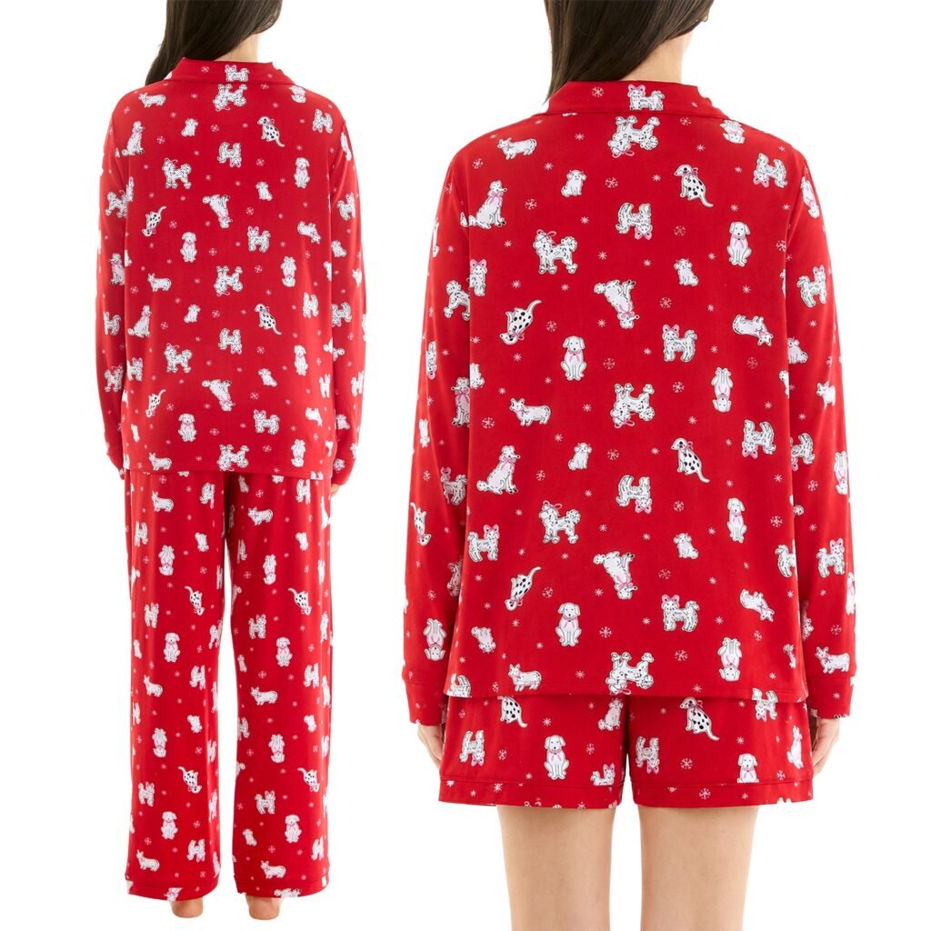 Jaclyn Women's PJ Set - 3-Piece Notch Collar Sleepwear