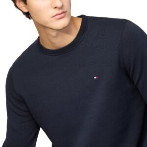 Tommy Hilfiger Men's Crew Sweater - Classic Fit with Ribbed Details - Image 2