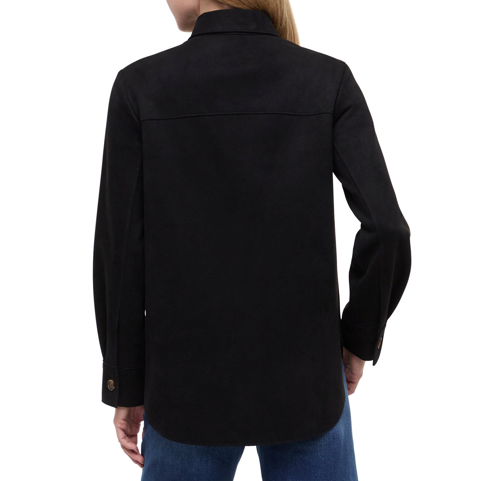 Banana Republic Women's Faux Suede Shirt Jacket – Regular Fit, Soft Fabric - Image 13
