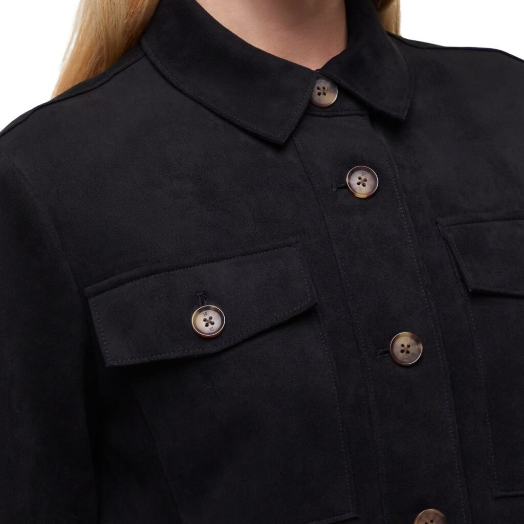 Banana Republic Women's Faux Suede Shirt Jacket – Regular Fit, Soft Fabric