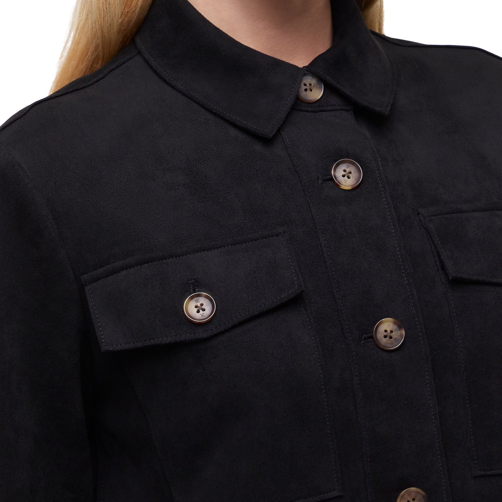 Banana Republic Women's Faux Suede Shirt Jacket – Regular Fit, Soft Fabric - Image 11