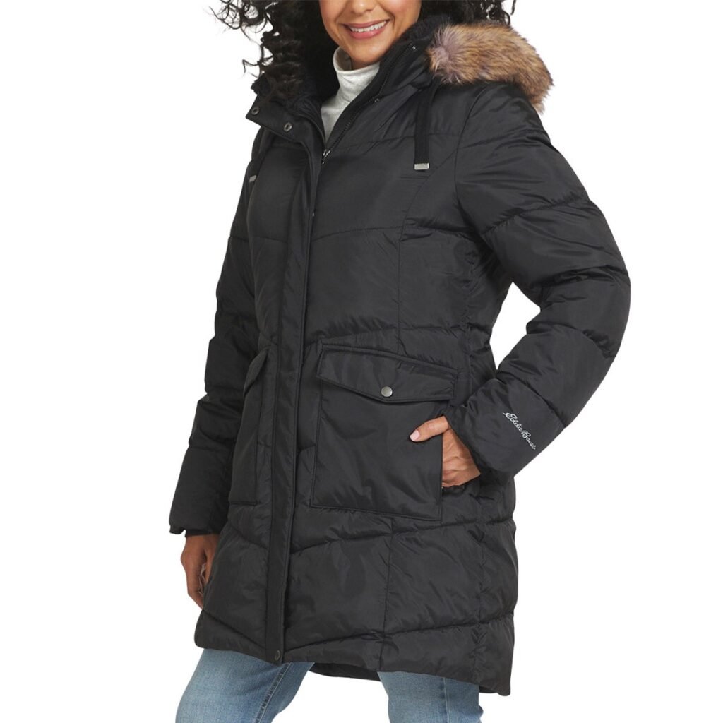 Eddie Bauer Women's Parka with Fur Trim Hood - Water-Resistant, Comfortable